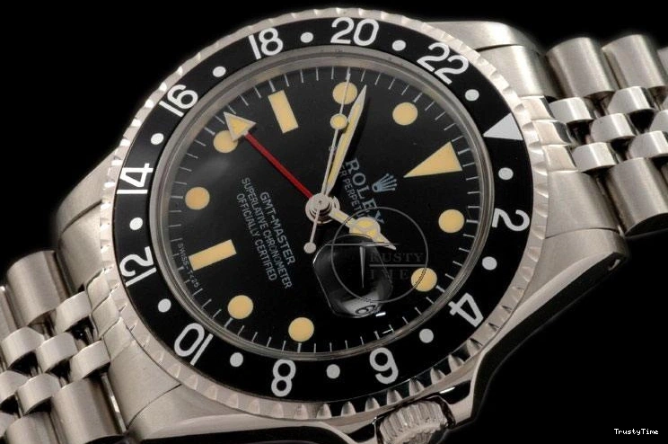 1229 ROLGMT017C – Vintage GMT SS Black Bezel Jubilee Swiss Eta 2836- Original 980
